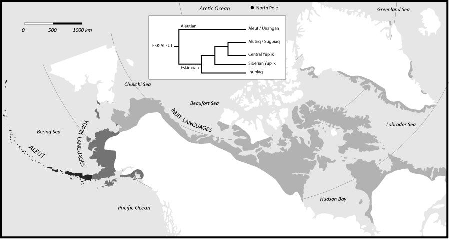 Distribution of Esk-Aleut Languages