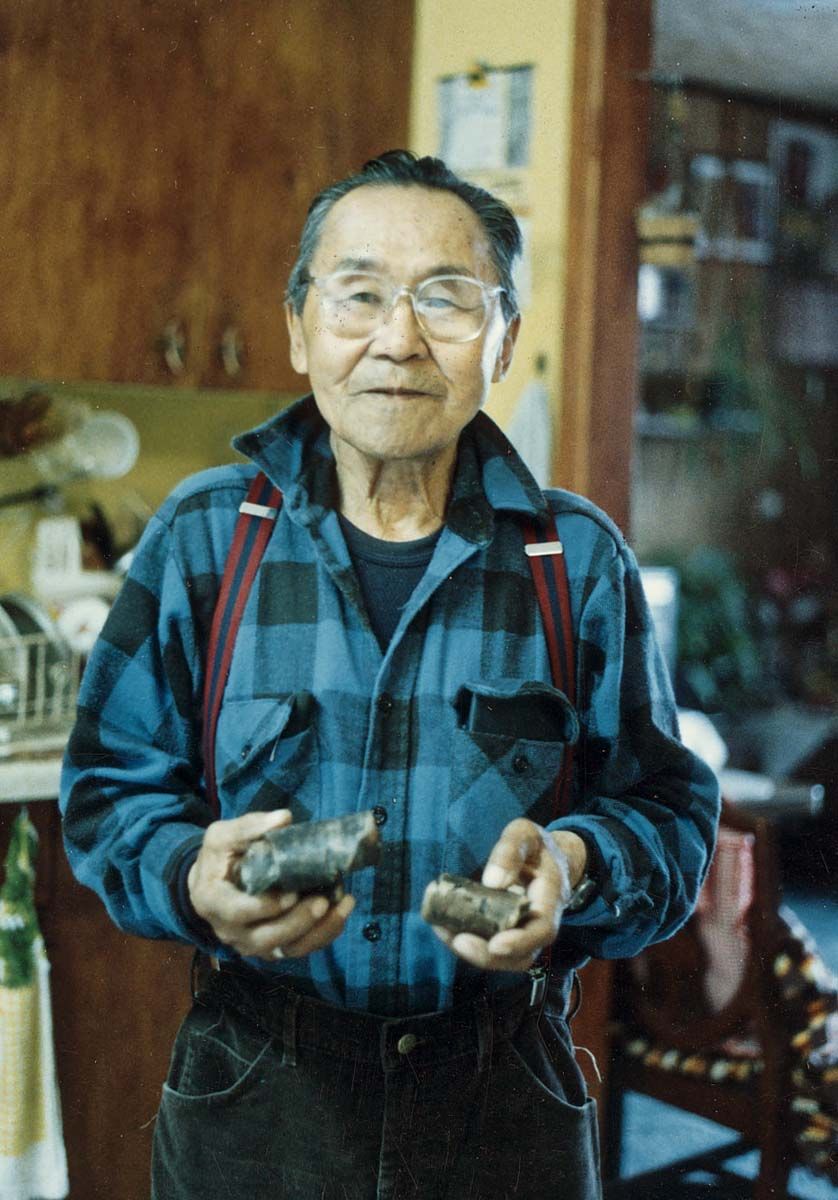 Man holding birch wood